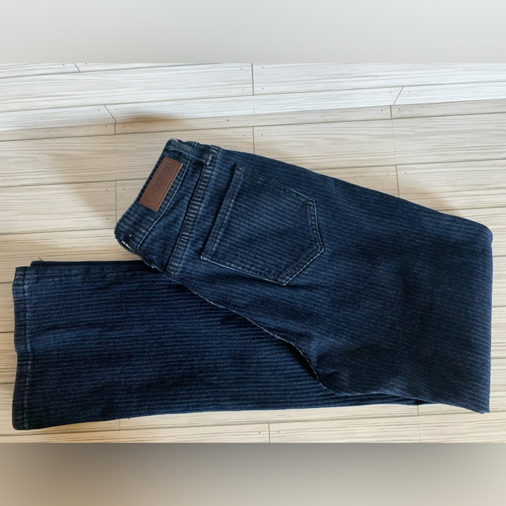 Rock and roll jeans bootcut high rise pin striped Dark Blue Striped Jeans